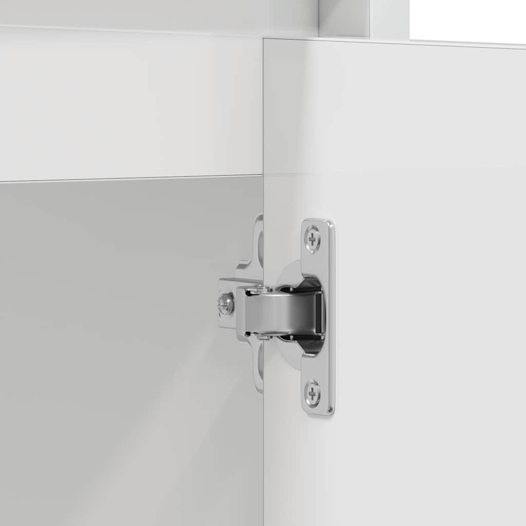 Badezimmerschrank Hochglanz-Weiß 60x33x61 cm Holzwerkstoff