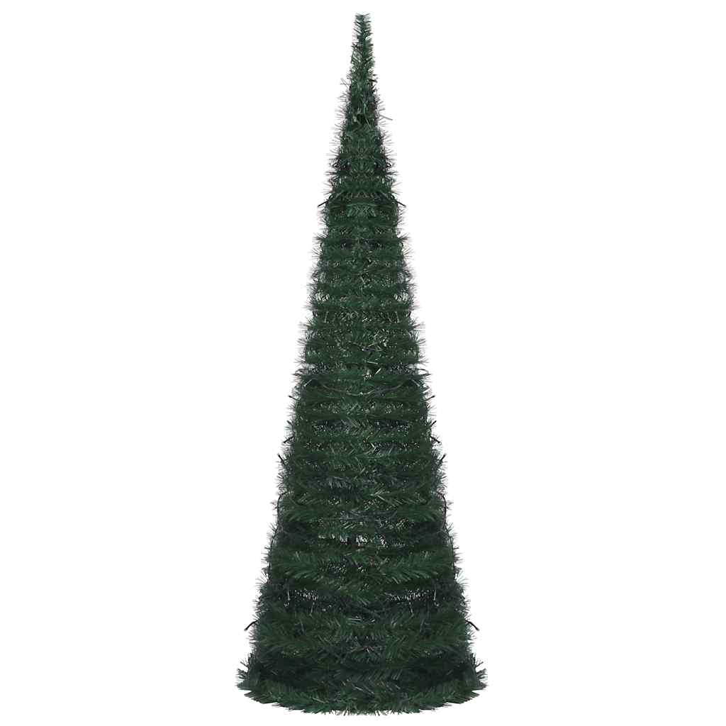 Künstlicher Pop-Up-Weihnachtsbaum mit Beleuchtung Grün 180 cm