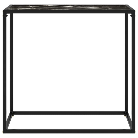 Konsolentisch Schwarz 80x35x75 cm Hartglas