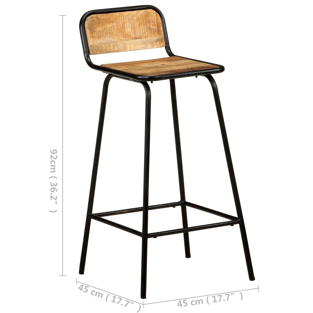 Barstühle 4 Stk. Massivholz Mango