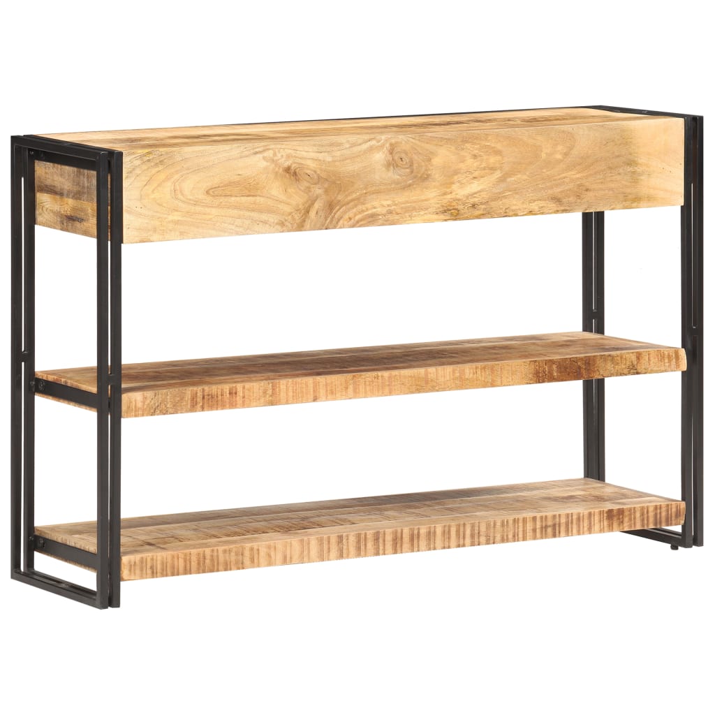 Sideboard 120x30x75 cm Raues Mango-Massivholz