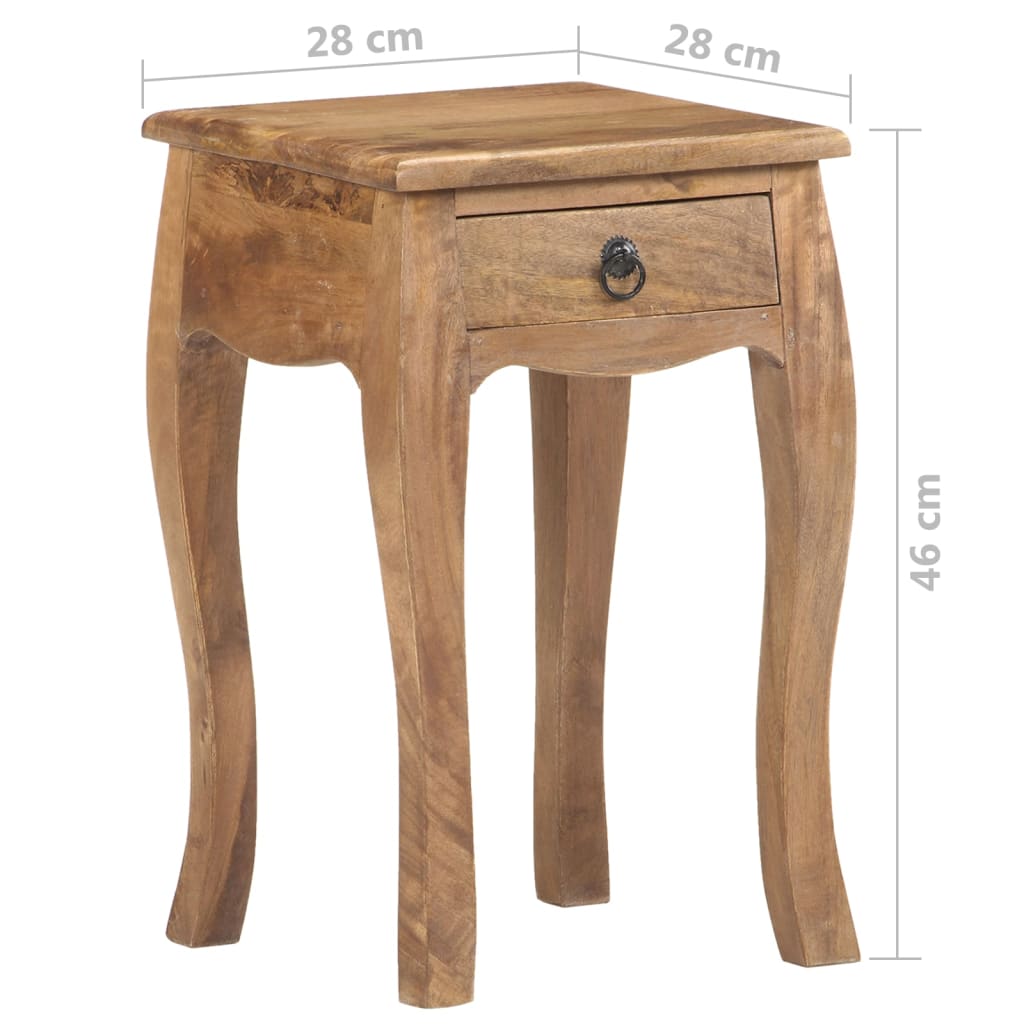 Nachttisch 28x28x46 cm Massivholz Mango