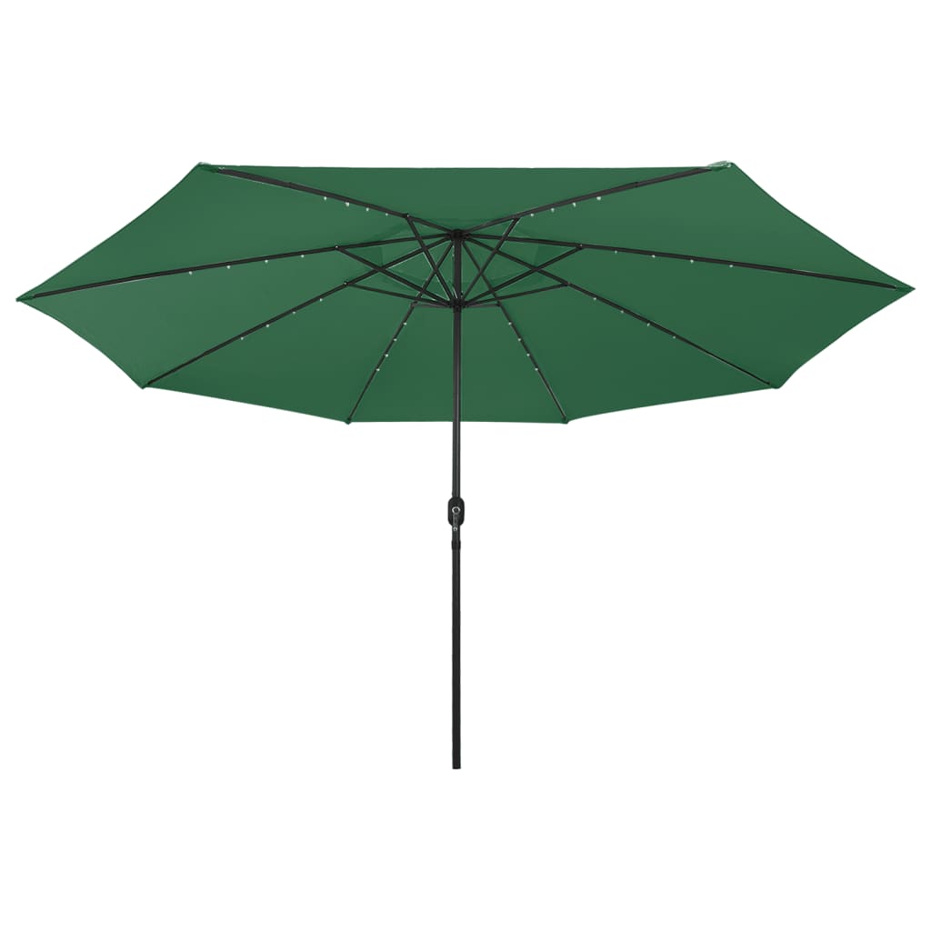 Sonnenschirm mit LED-Beleuchtung 400 cm Grün