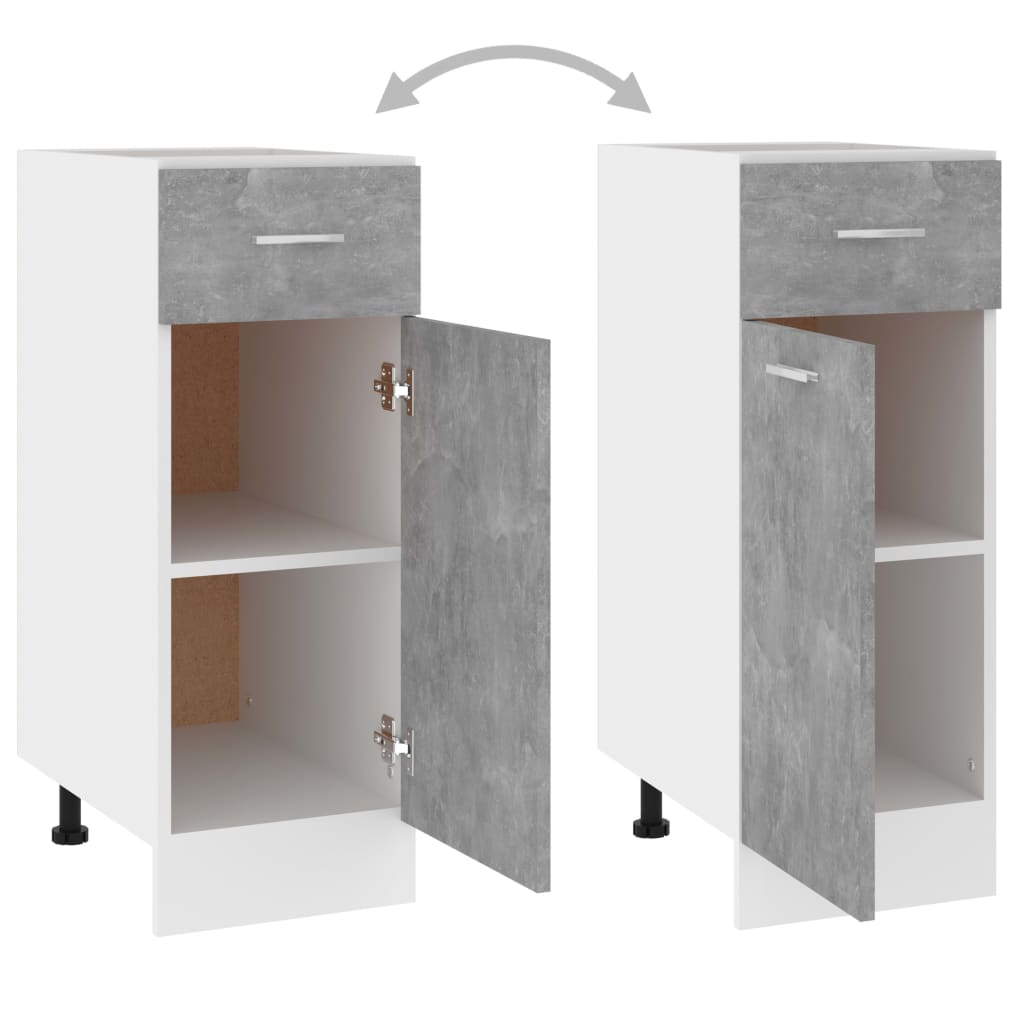 Schubunterschrank Lyon Betongrau 30x46x81,5 cm Holzwerkstoff