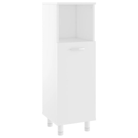 Badezimmerschrank Weiß 30x30x95 cm Holzwerkstoff