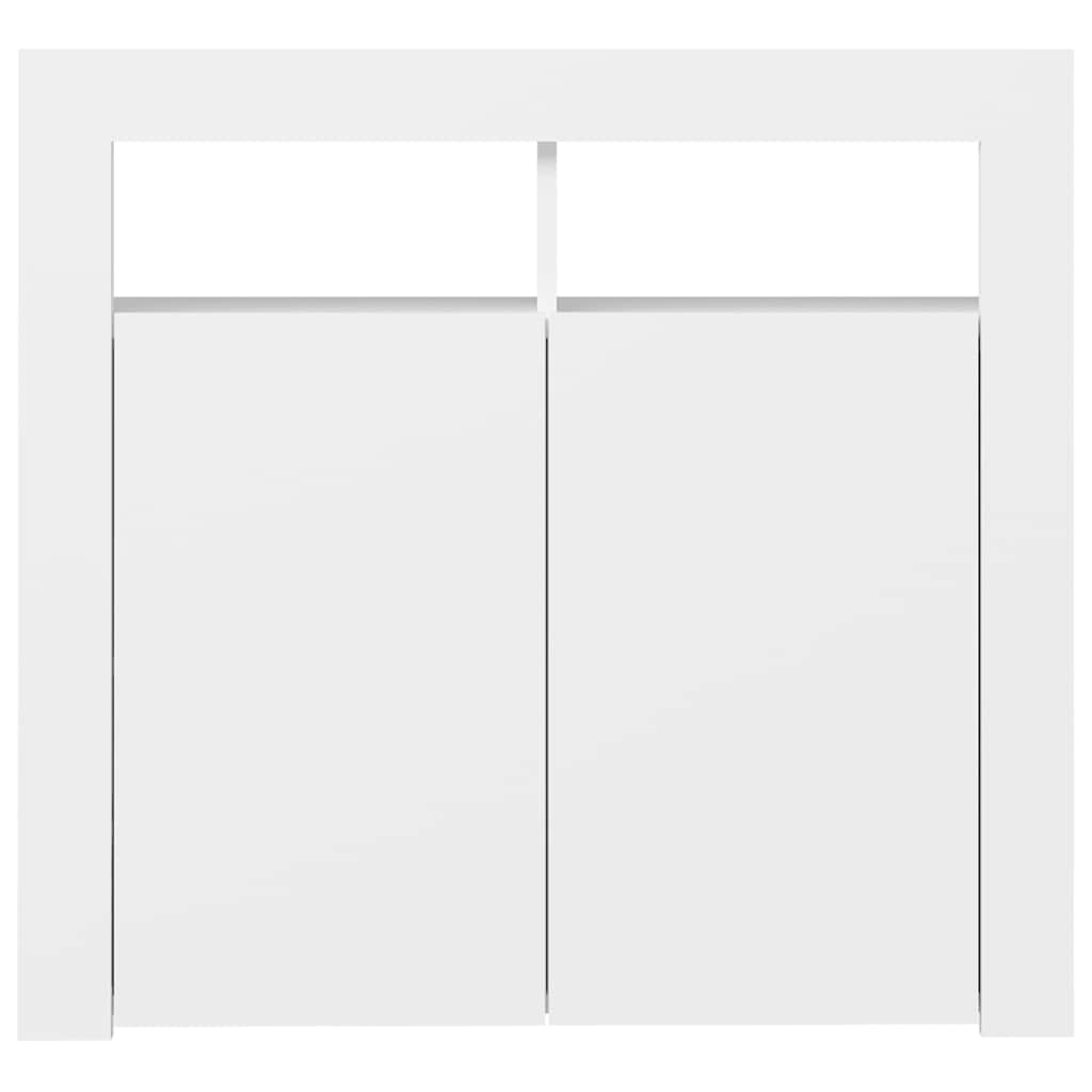 Sideboard mit LED-Leuchten Weiß 80x35x75 cm