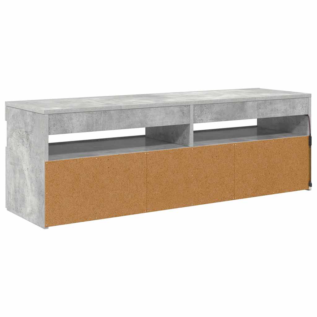 TV-Schrank mit LED-Beleuchtung Betongrau 120x35x40 cm