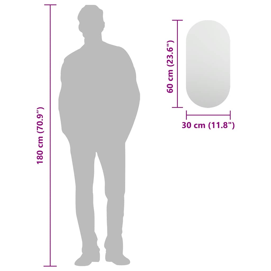 Spiegel 60x30 cm Glas