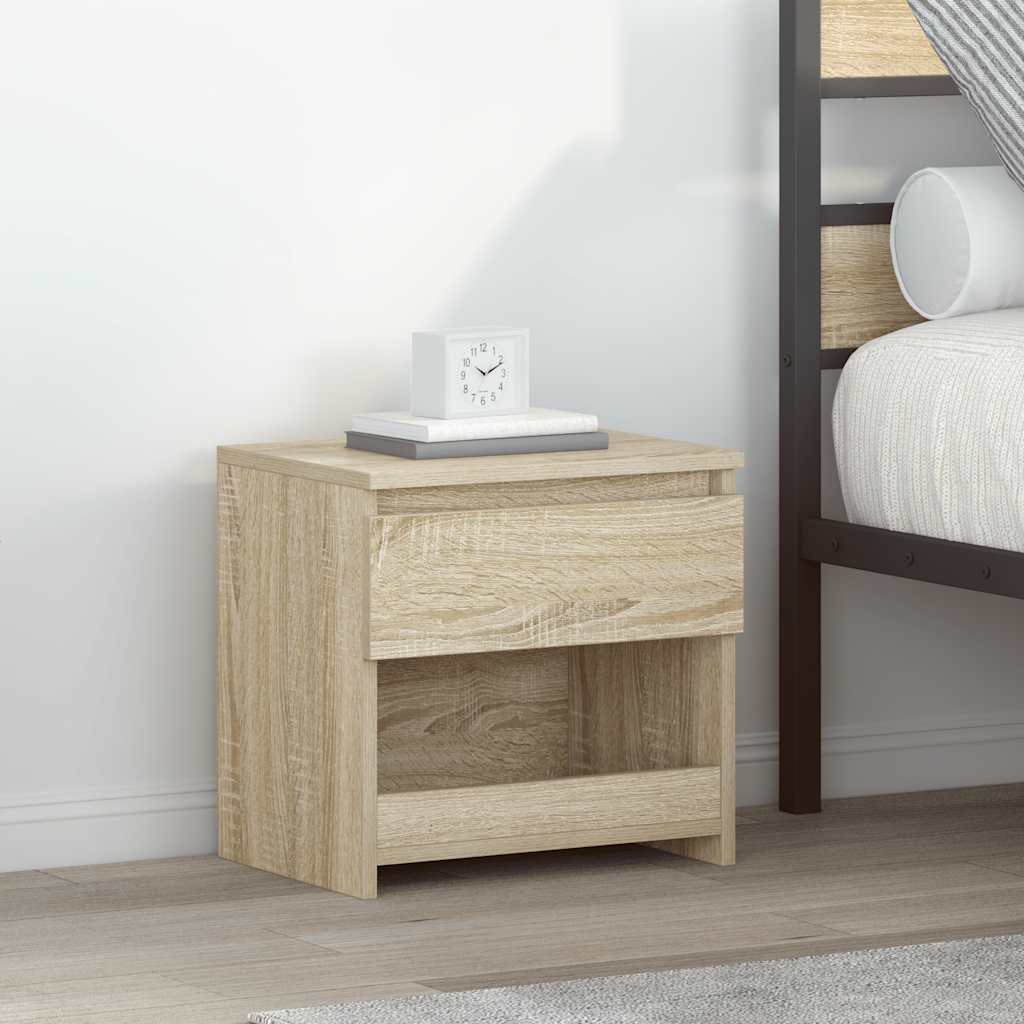 Nachttische 2 Stk. Sonoma-Eiche 40x30x39 cm Holzwerkstoff