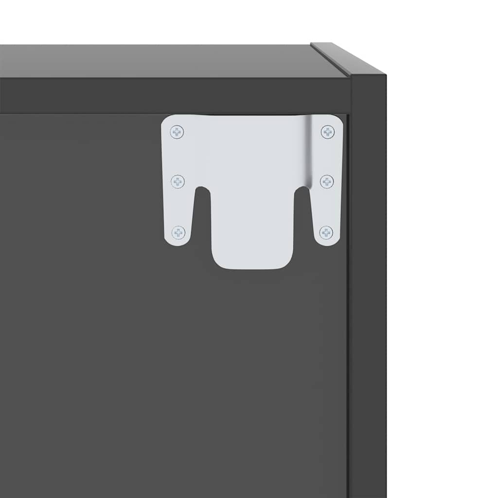 TV-Wandschrank Hochglanz-Grau 37x37x142,5 cm Holzwerkstoff