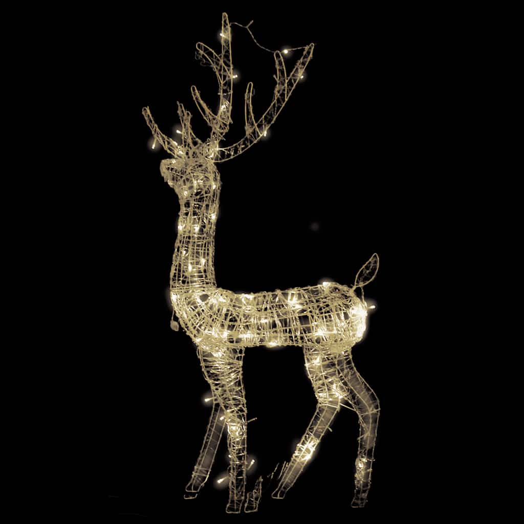 LED-Rentier Acryl Weihnachtsdekoration 140 LEDs 120 cm Warmweiß