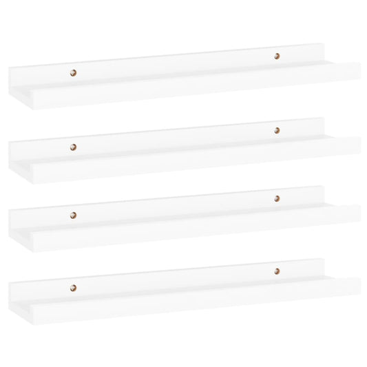 Wandregale 4 Stk. Weiß 40x9x3 cm