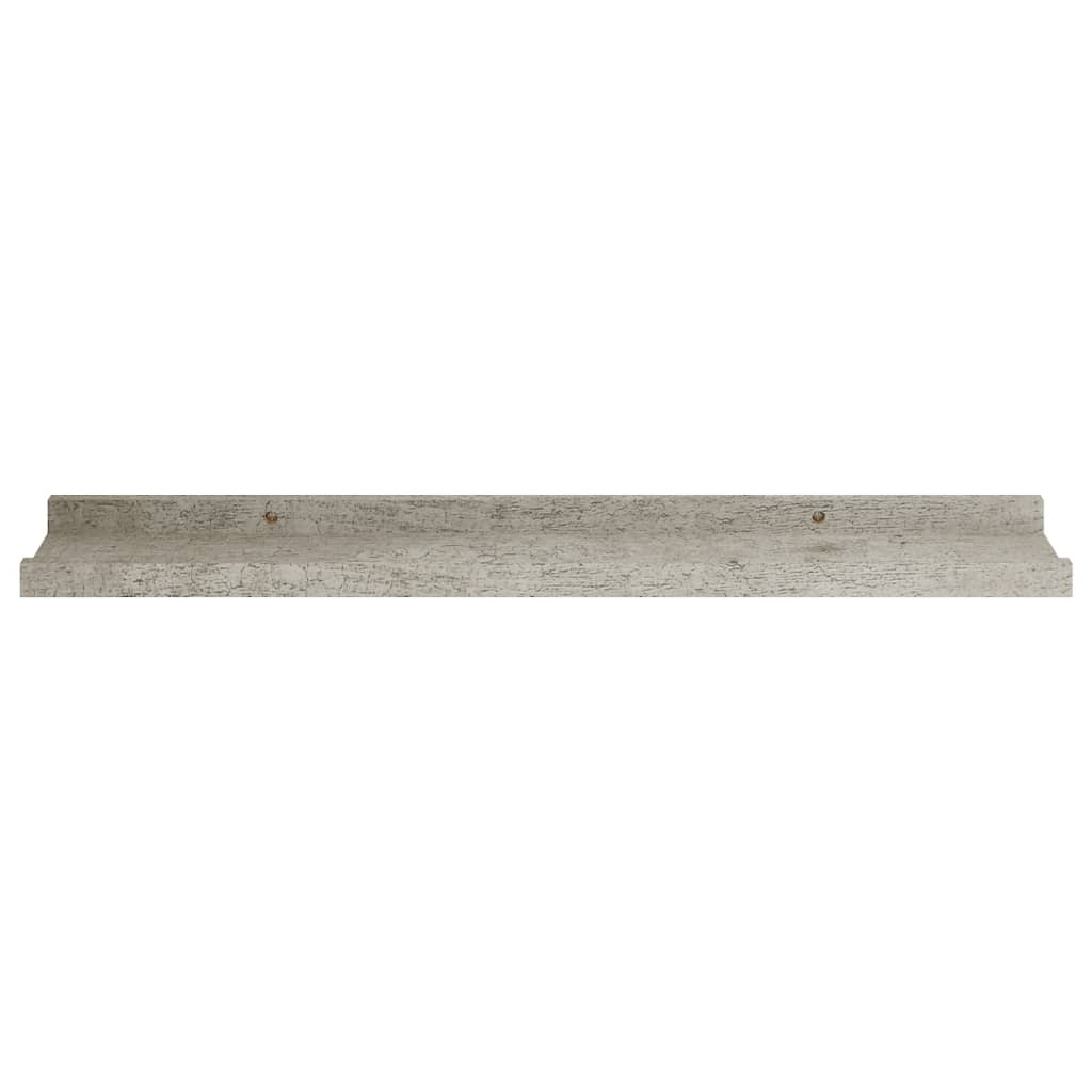 Wandregale 4 Stk. Betongrau 60x9x3 cm