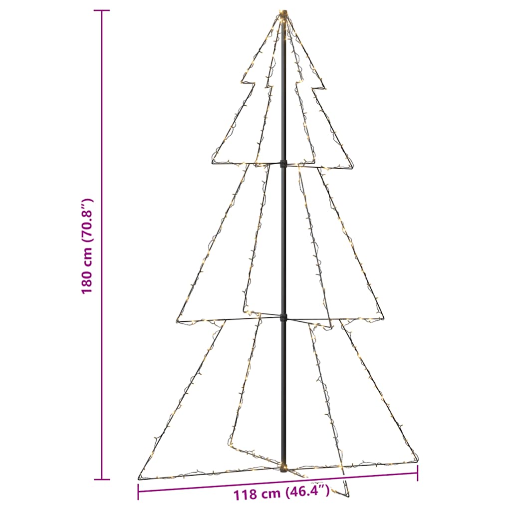 Weihnachtsbaum in Kegelform 240 LEDs Indoor Outdoor 118x180 cm