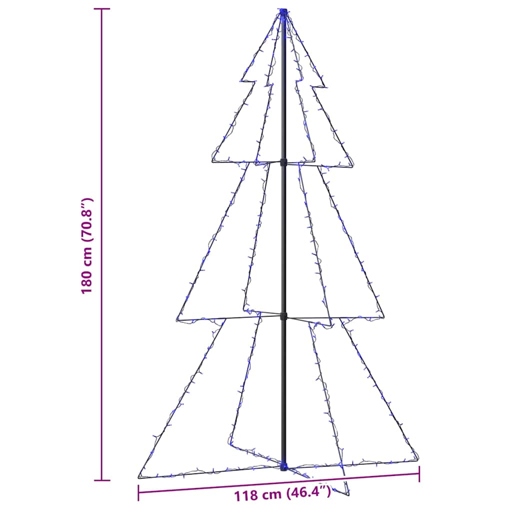 Weihnachtsbaum in Kegelform 240 LEDs Indoor Outdoor 118x180 cm