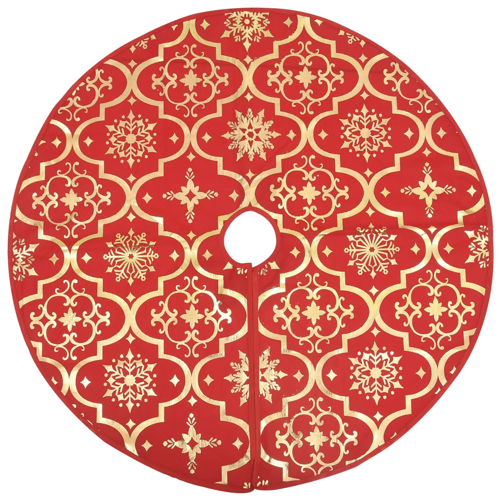 Luxus Weihnachtsbaumrock mit Socke Rot 150 cm Stoff