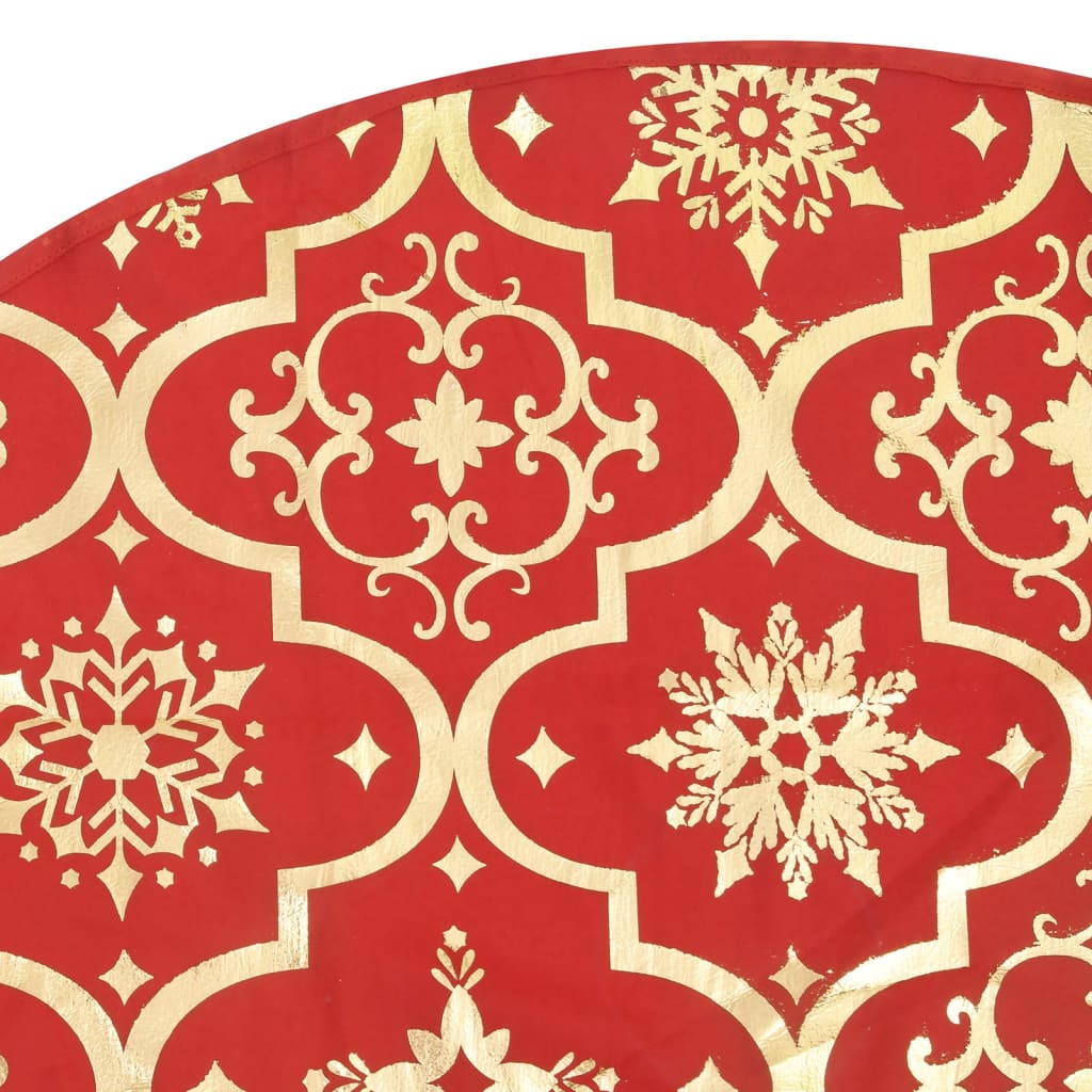 Luxus Weihnachtsbaumrock mit Socke Rot 150 cm Stoff
