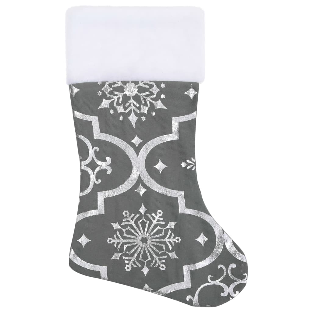 Luxus-Weihnachtsbaumdecke mit Socke Grau 150 cm Stoff