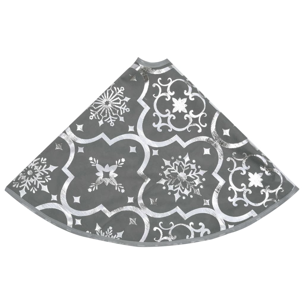 Luxus-Weihnachtsbaumdecke mit Socke Grau 150 cm Stoff