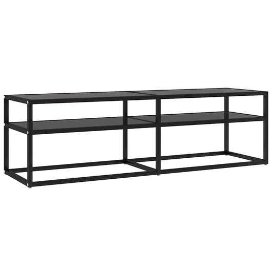 TV-Schrank Schwarz 140x40x40,5 cm Hartglas