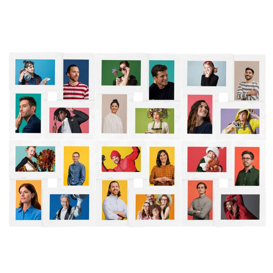 Collage Bilderrahmen für 24x(13x18 cm) Fotos Weiß MDF