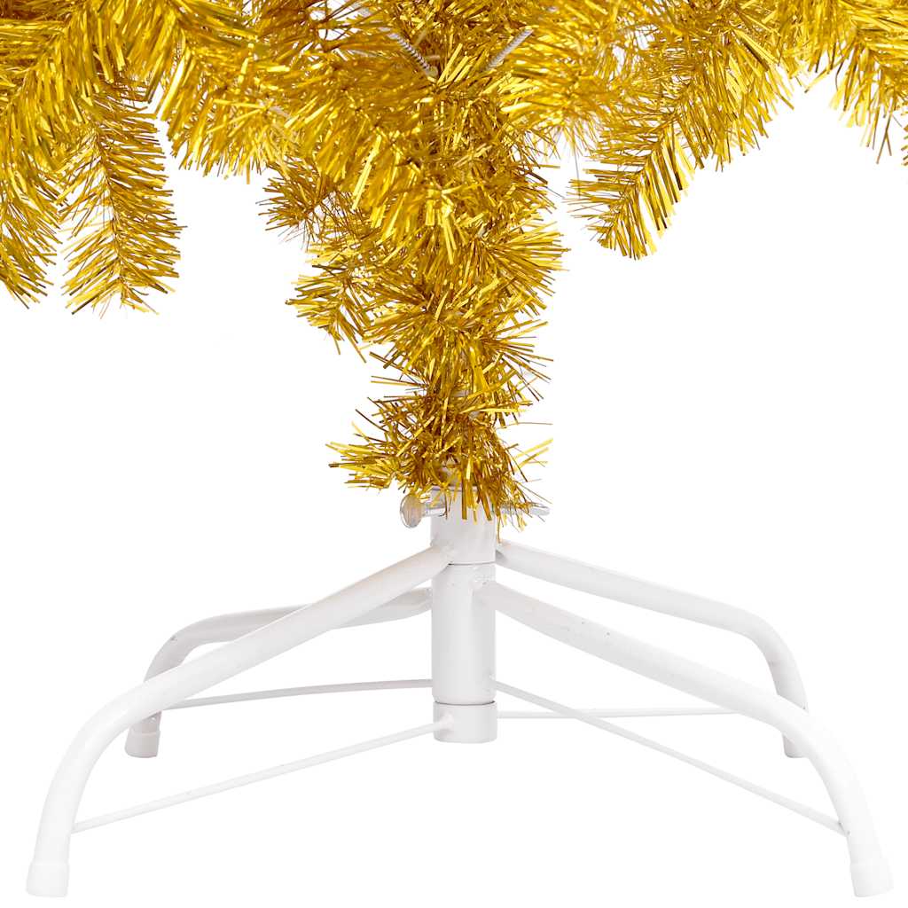 Künstlicher Weihnachtsbaum Beleuchtung & Kugeln Gold 120 cm PET