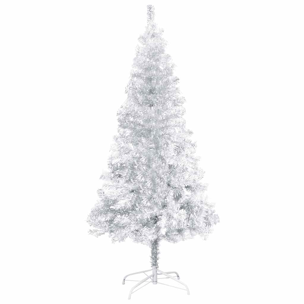 Künstlicher Weihnachtsbaum Beleuchtung & Kugeln Silber 120 cm