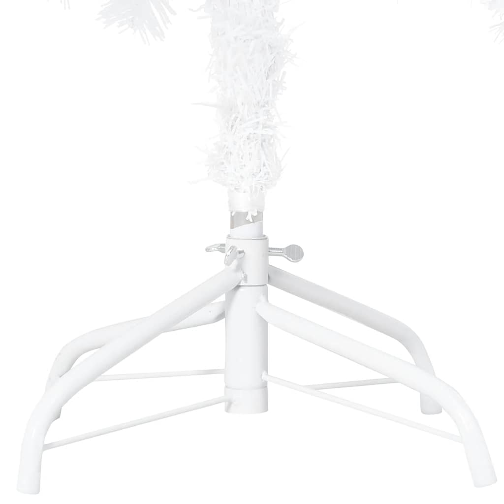 Künstlicher Weihnachtsbaum mit Beleuchtung & Kugeln Weiß 120 cm