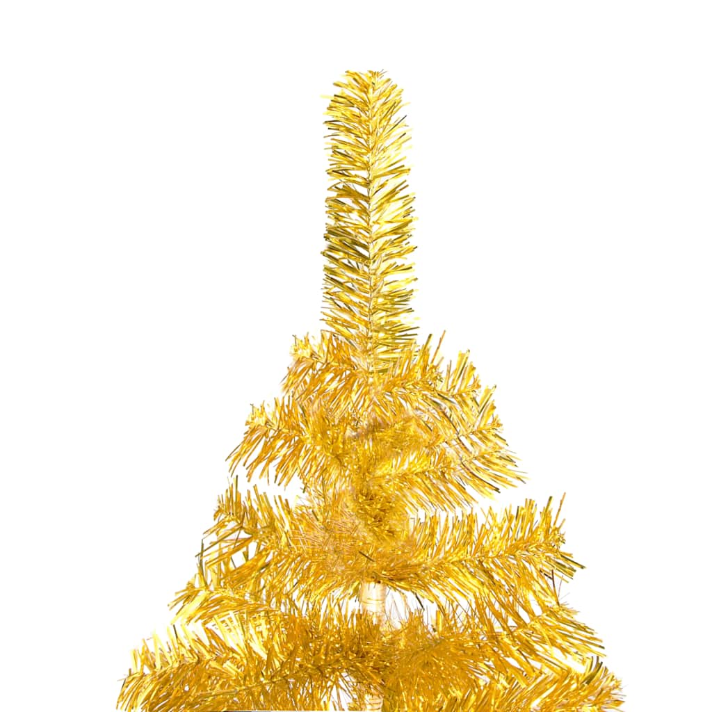 Künstlicher Weihnachtsbaum Beleuchtung & Kugeln Gold 210 cm
