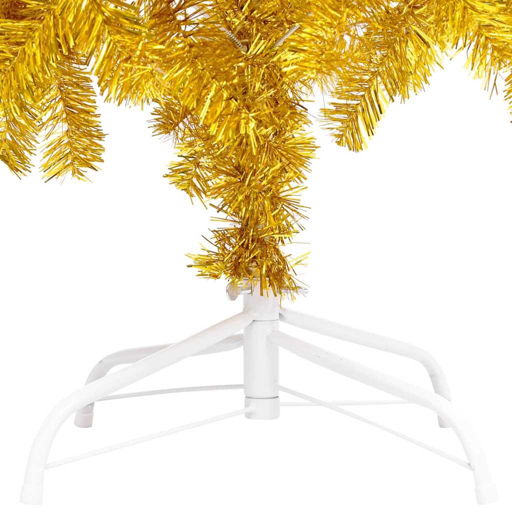Künstlicher Weihnachtsbaum Beleuchtung & Kugeln Gold 210 cm