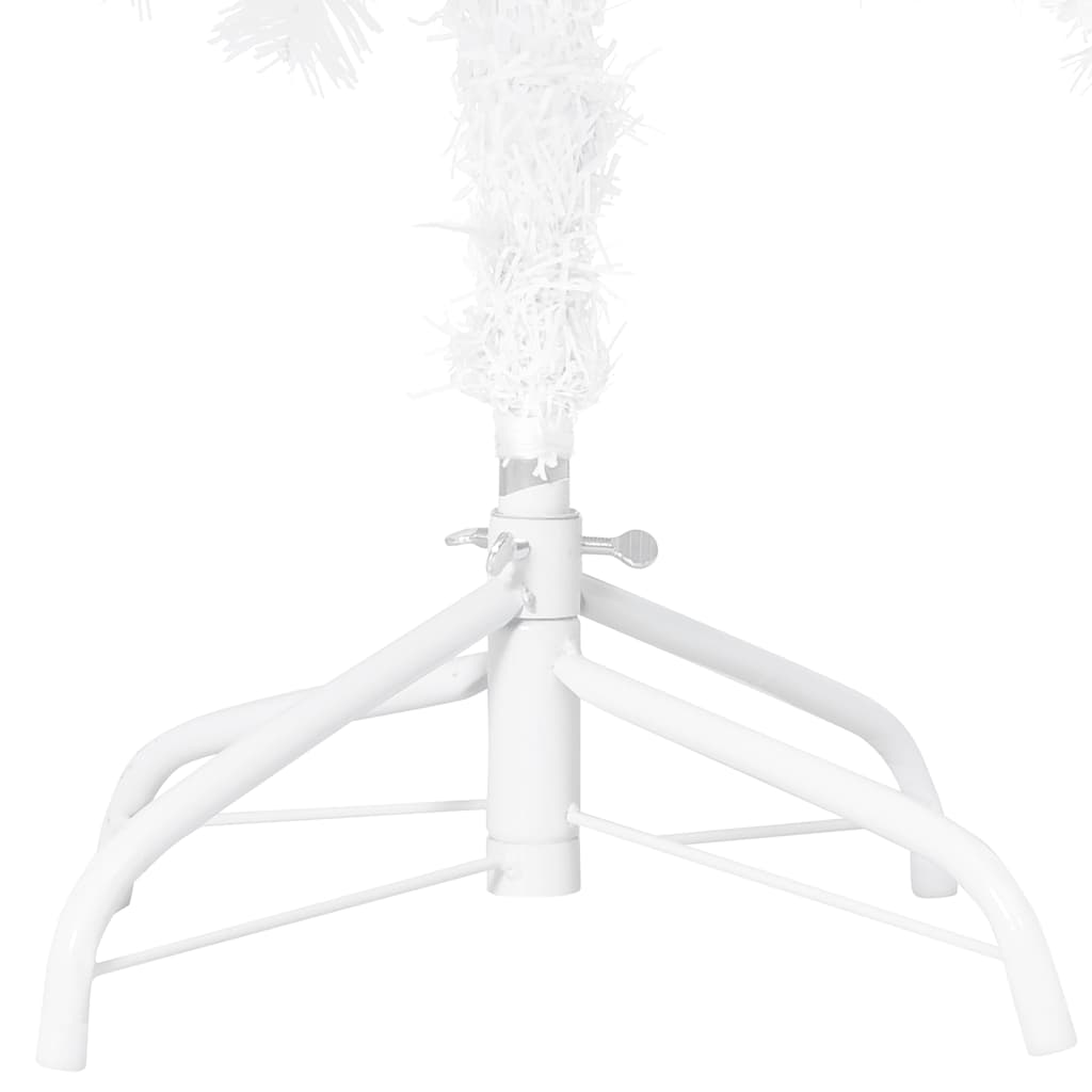 Künstlicher Weihnachtsbaum mit Beleuchtung & Kugeln Weiß 120 cm