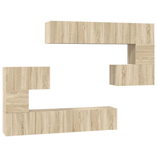 8-tlg. TV-Schrank-Set Sonoma-Eiche Holzwerkstoff