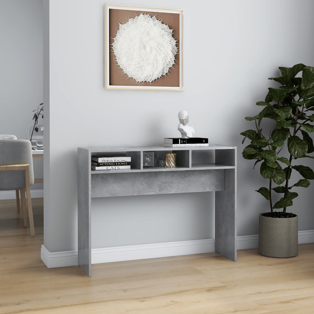 Konsolentisch Betongrau 105x30x80 cm Holzwerkstoff