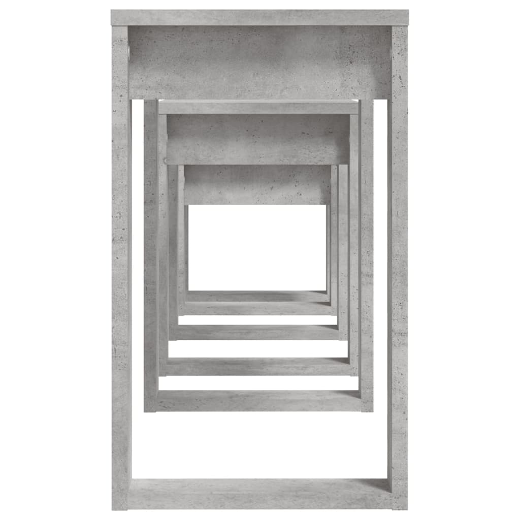 Satztische 3-tlg. Betongrau Holzwerkstoff