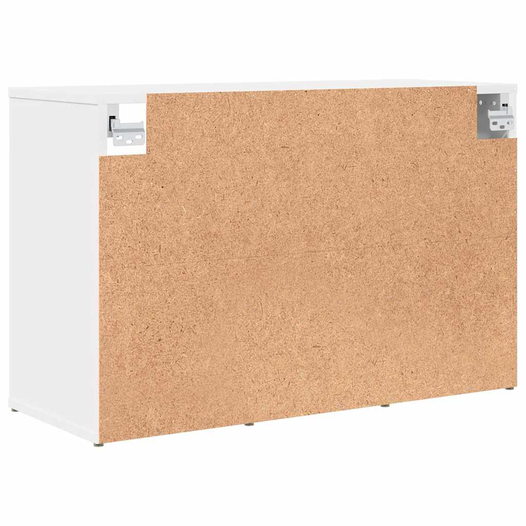 Schuhschrank mit Regal Weiß 77,5 x 30 x 51 cm Holzwerkstoff