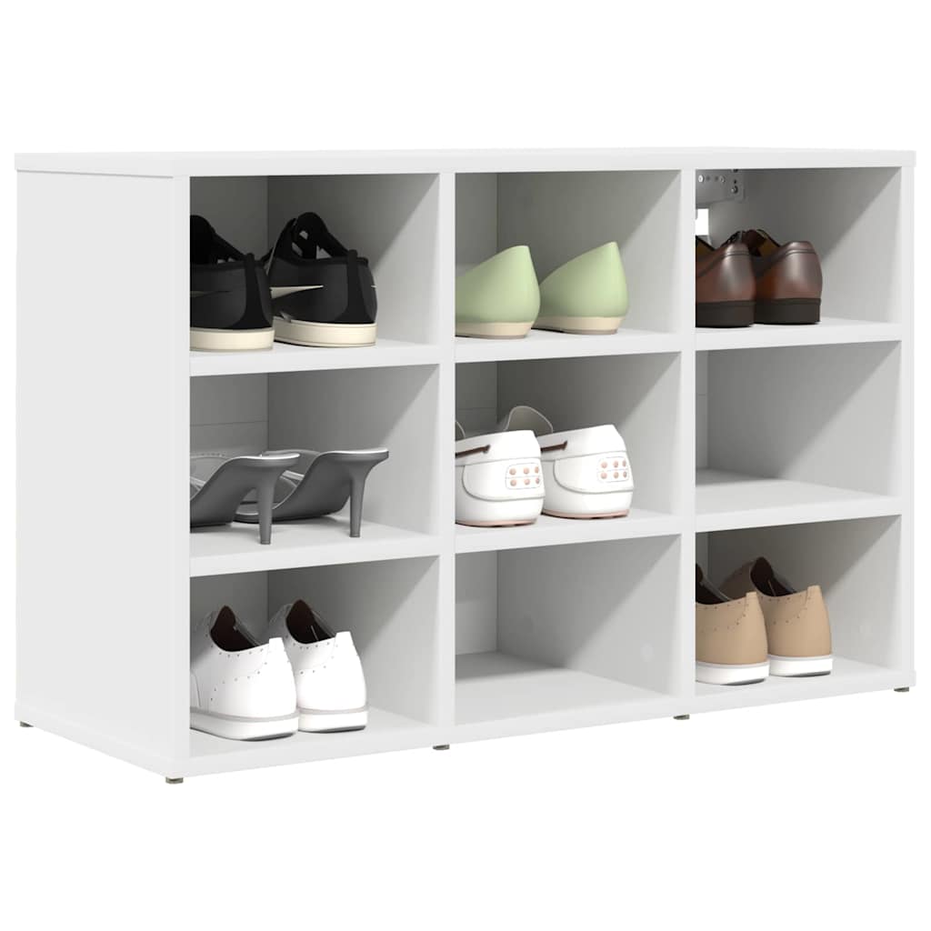 Schuhschrank mit Regal Weiß 77,5 x 30 x 51 cm Holzwerkstoff