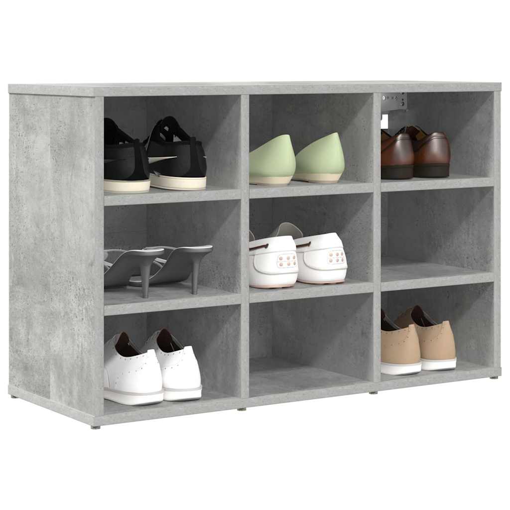 Schuhschrank Betongrau 77,5 x 30 x 51 cm Holzwerkstoff