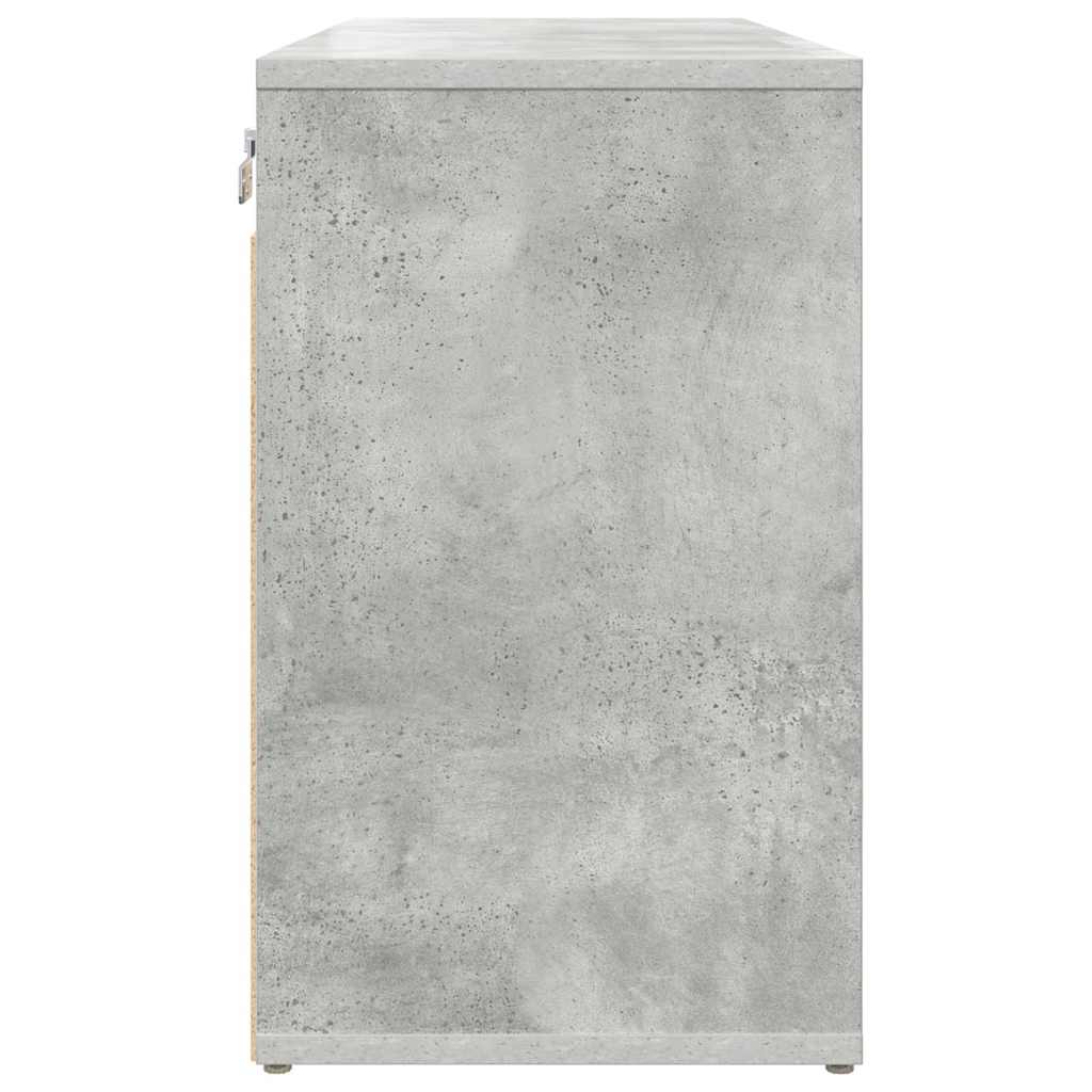 Schuhschrank Betongrau 77,5 x 30 x 51 cm Holzwerkstoff