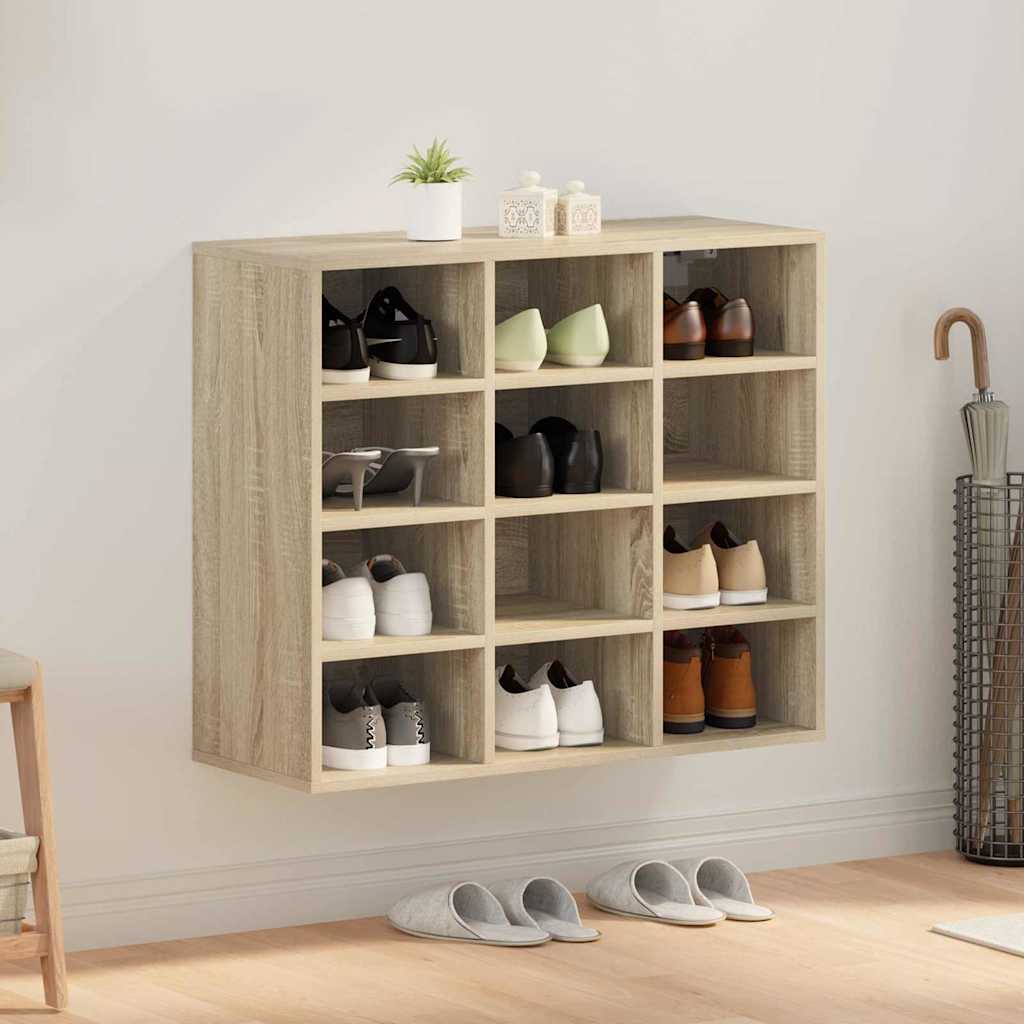 Schuhschrank Sonoma Eiche 77,5 x 30 x 67 cm Holzwerkstoff