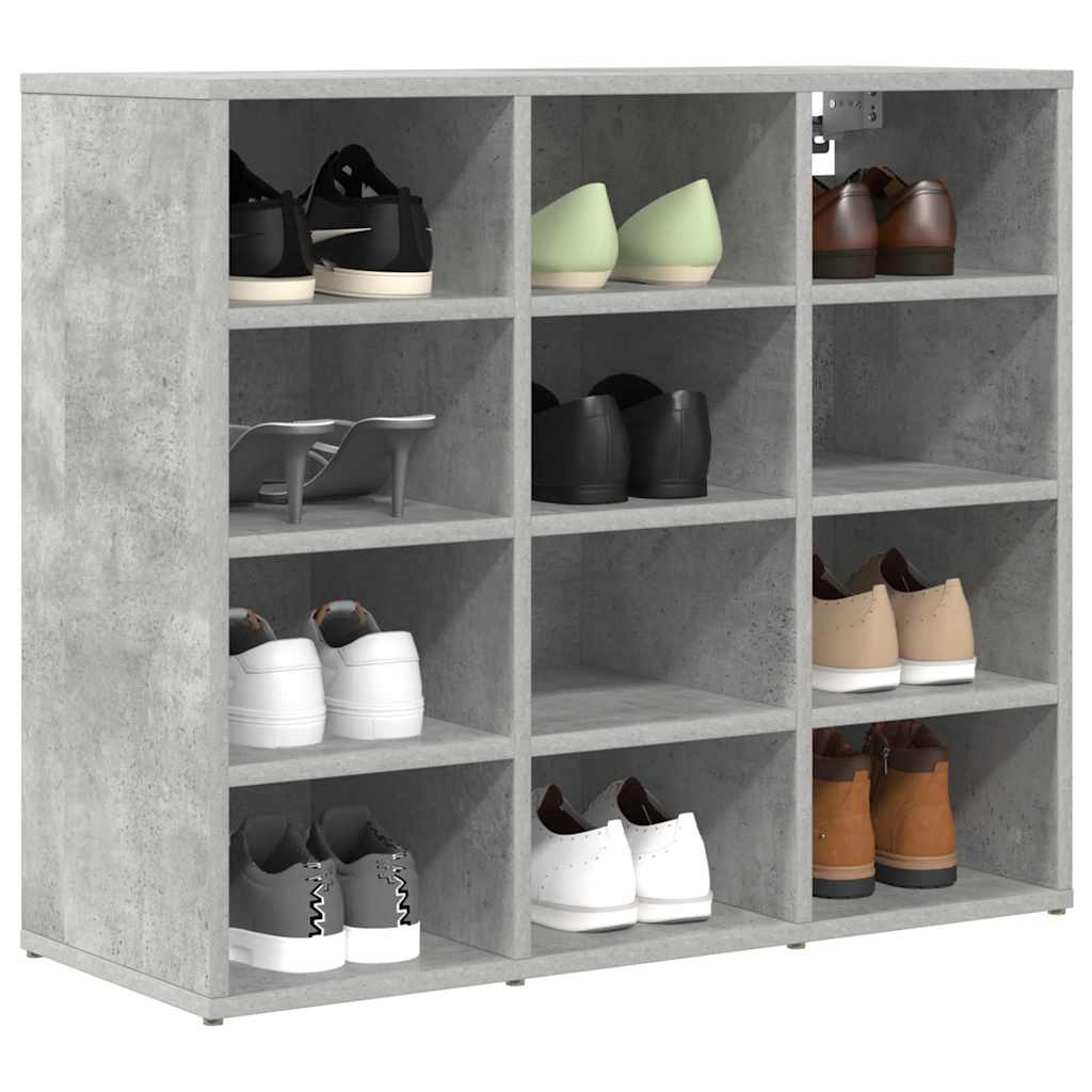 Schuhschrank Betongrau 77,5 x 30 x 67 cm Holzwerkstoff