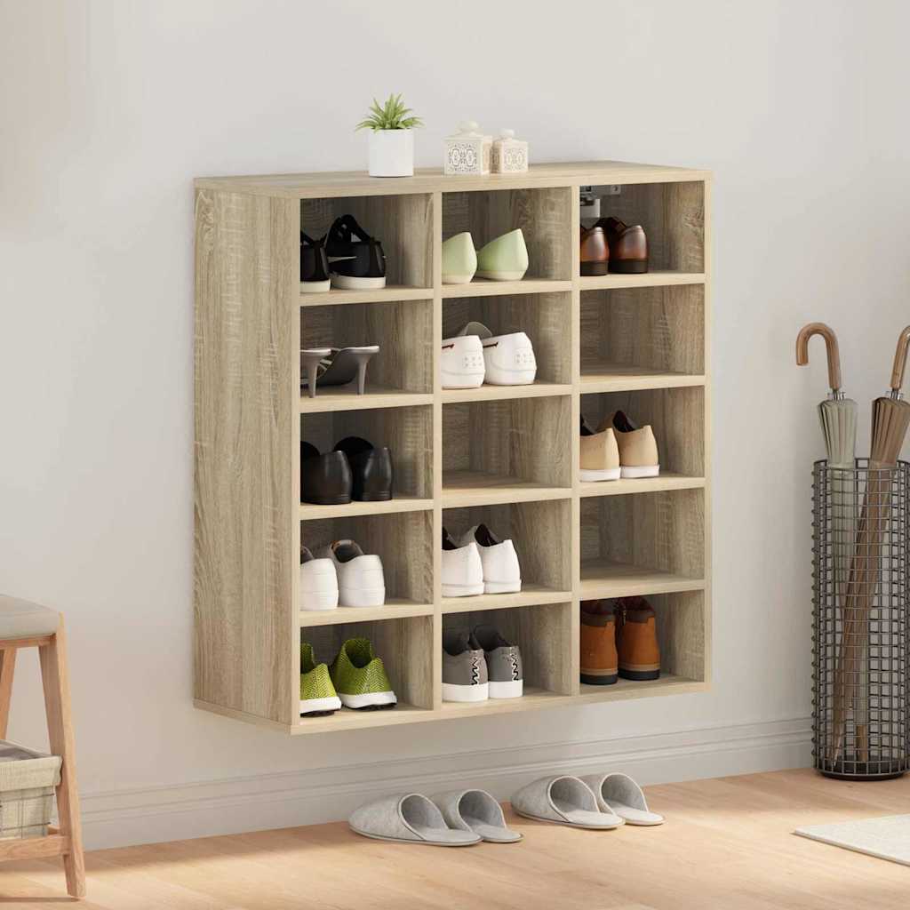 Schuhschrank Sonoma Eiche 77,5 x 30 x 83,5 cm Holzwerkstoff