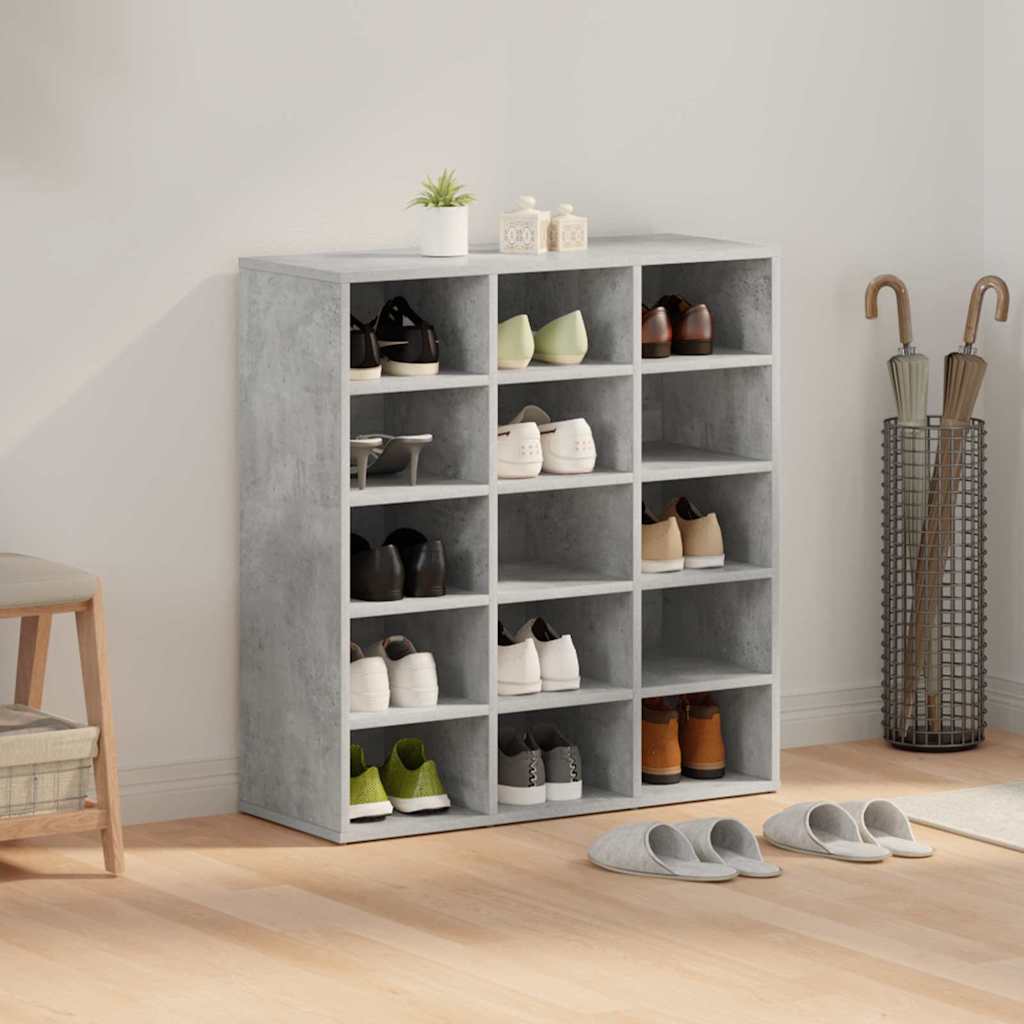 Schuhschrank Betongrau 77,5 x 30 x 83,5 cm Holzwerkstoff