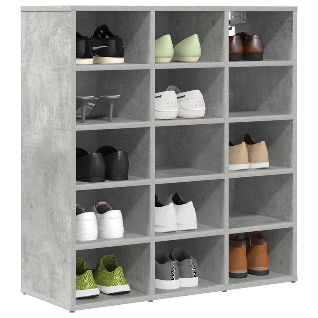 Schuhschrank Betongrau 77,5 x 30 x 83,5 cm Holzwerkstoff