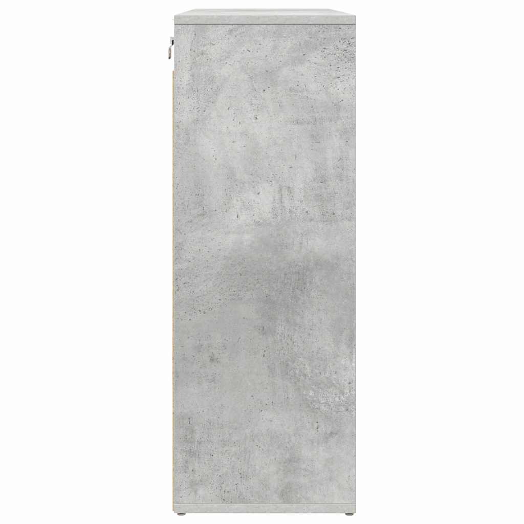 Schuhschrank Betongrau 77,5 x 30 x 83,5 cm Holzwerkstoff