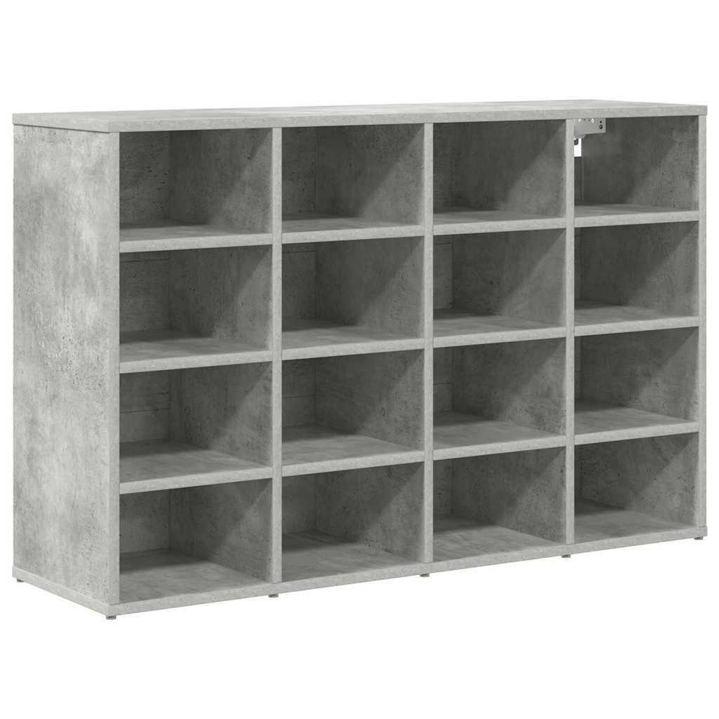 Schuhschrank mit Regal Betongrau 103 x 30 x 67 cm Holzwerkstoff
