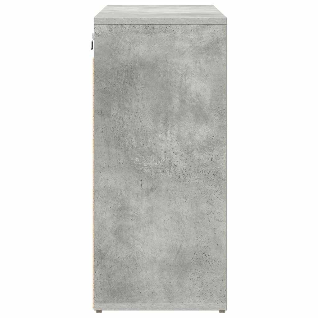 Schuhschrank mit Regal Betongrau 103 x 30 x 67 cm Holzwerkstoff