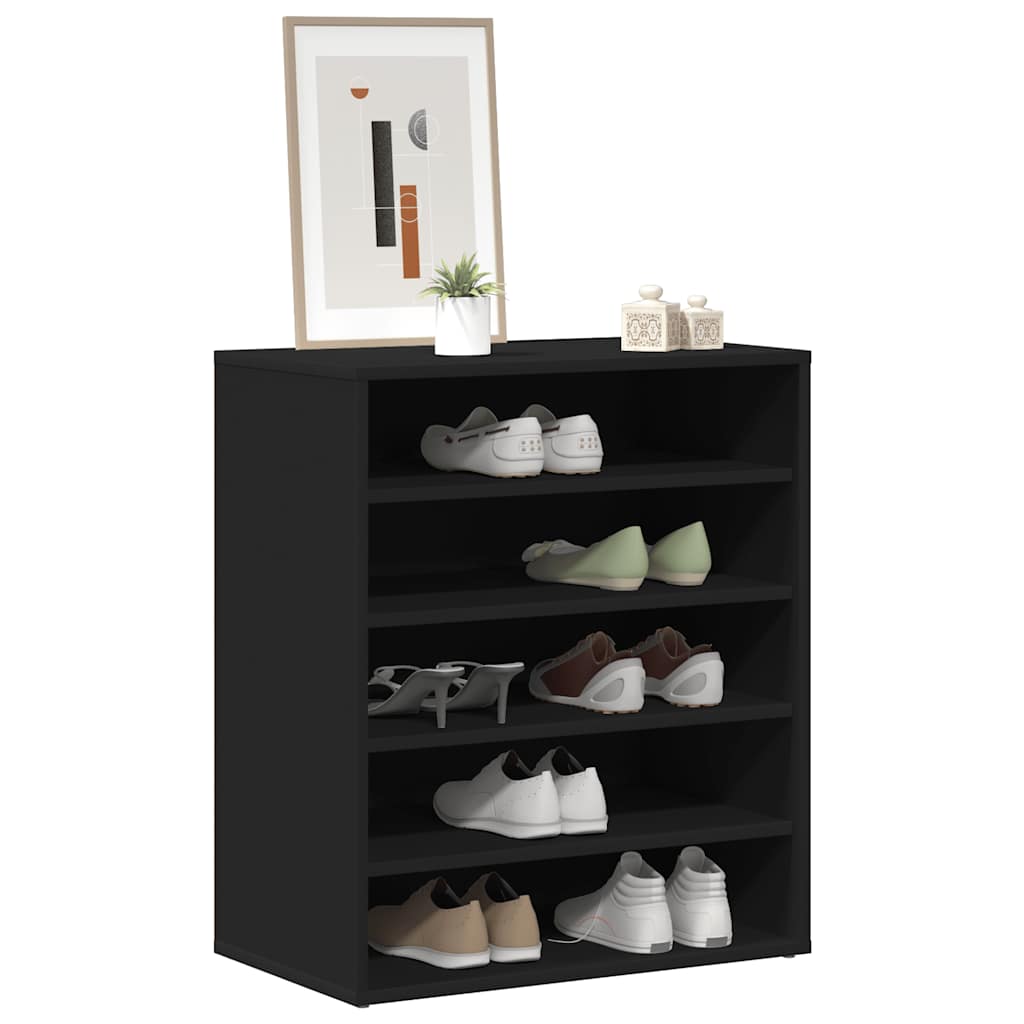 Schuhschrank Schwarz 60x35x70 cm Holzwerkstoff