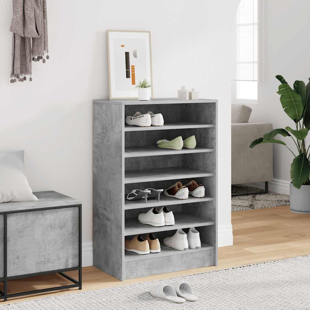 Schuhschrank Betongrau 60x35x92 cm Holzwerkstoff