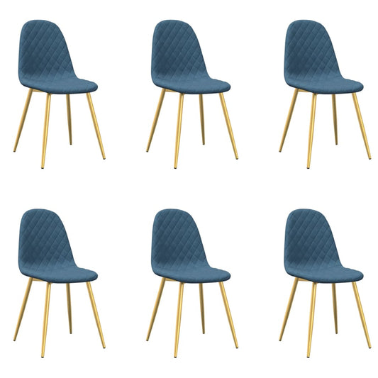 Esszimmerstühle 6 Stk. Hellgrau Samt