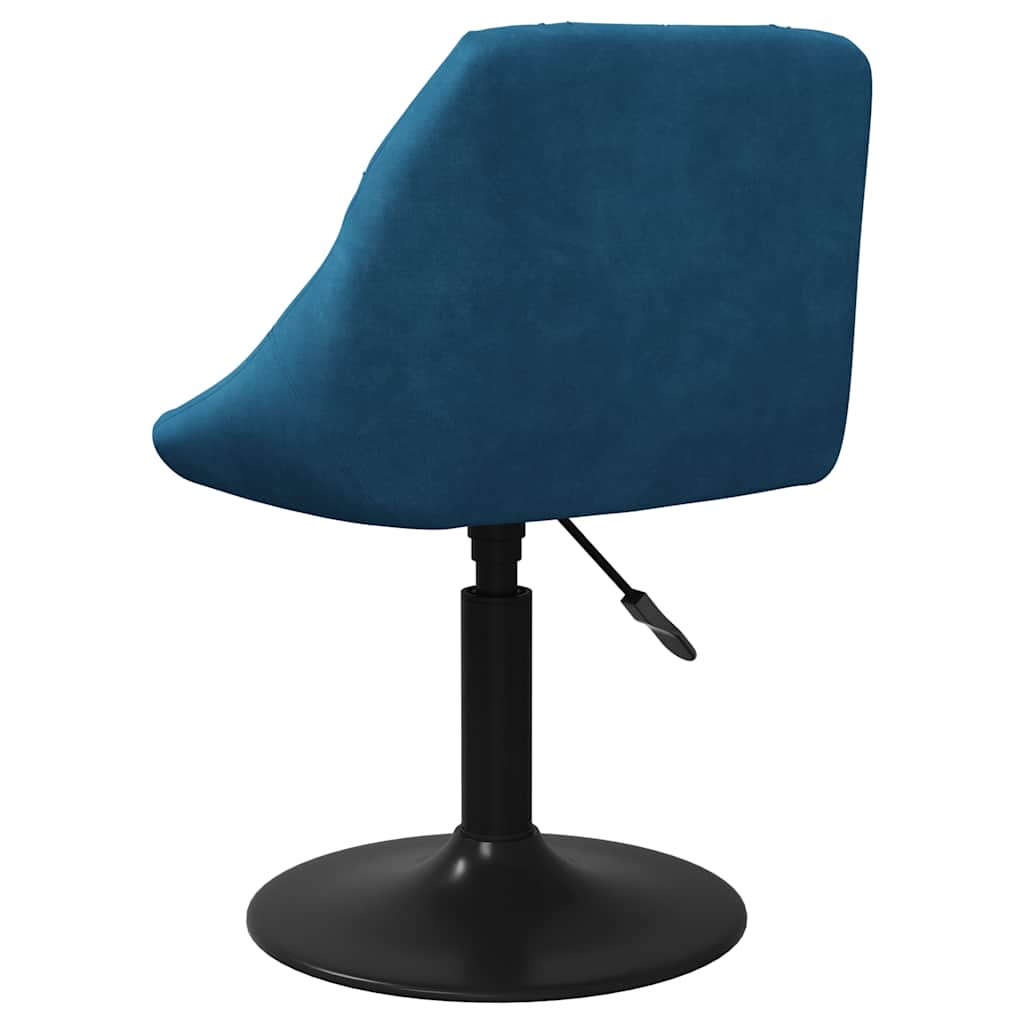 Esszimmerstühle 6 Stk. Drehbar Blau Samt